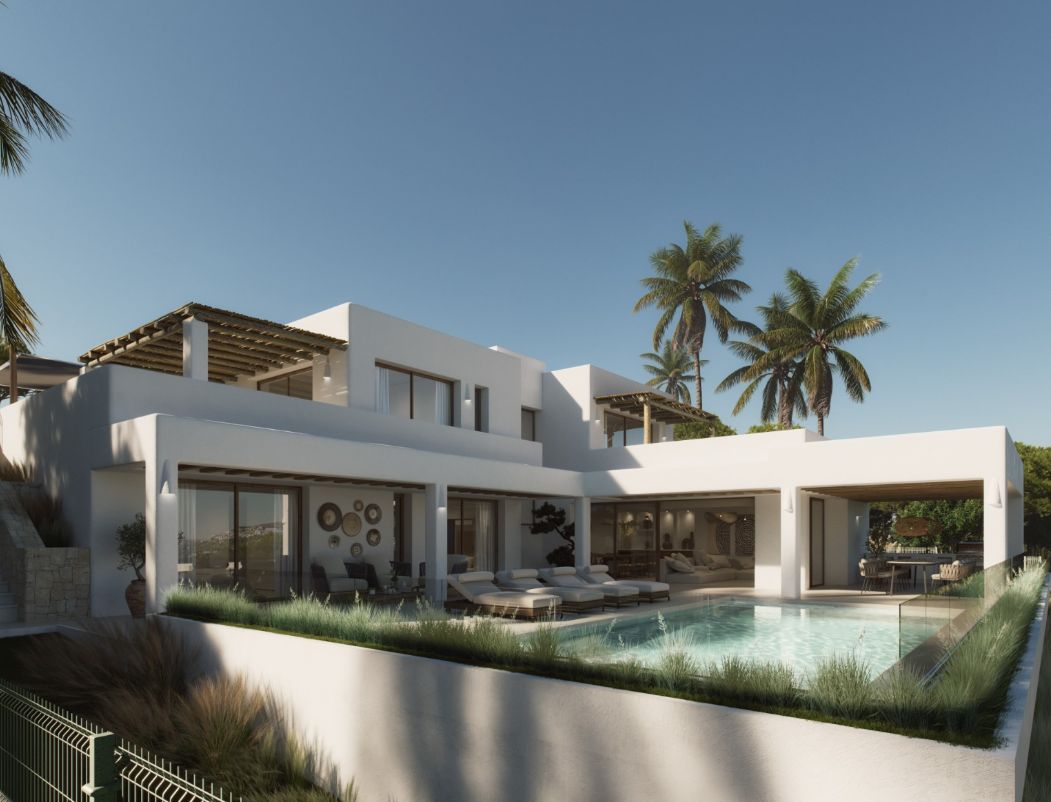 9566 - Luxury design villa on 3 levels with panoramic sea views in Moraira near the center for sale