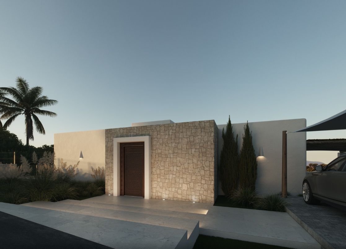 Luxury design villa on 3 levels with panoramic sea views in Moraira near the center for sale