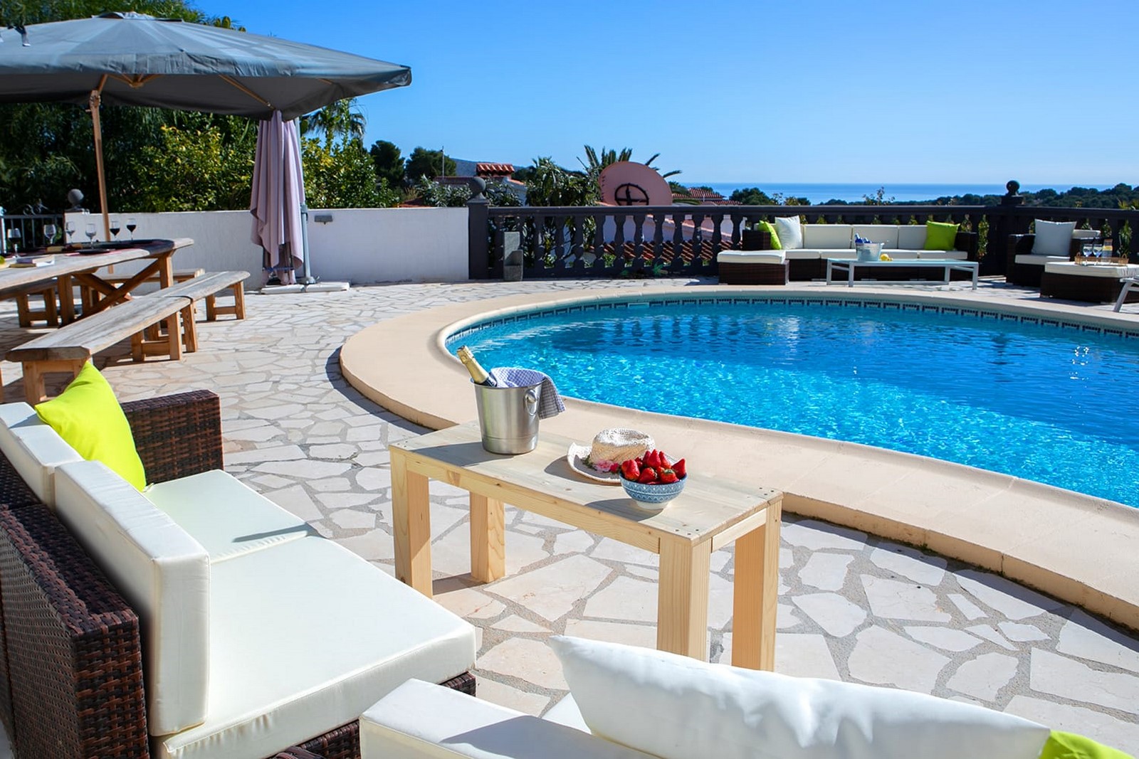 Villa auf dem Hügel des Moraira Clubs mit Meerblick